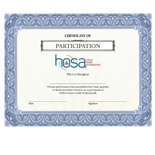 HOSA Certificate of Participation 
