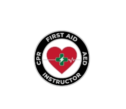 Instructor CPR First Aid AED Pin 