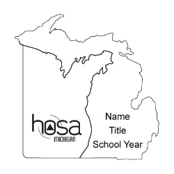 Michigan HOSA Name Badge - HSA-NB7003-MI