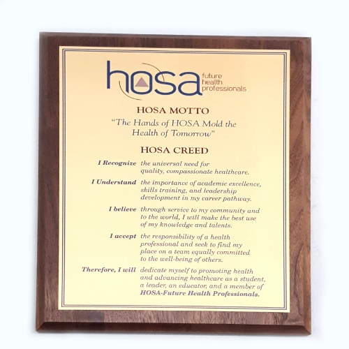 Plaque - HOSA Creed 