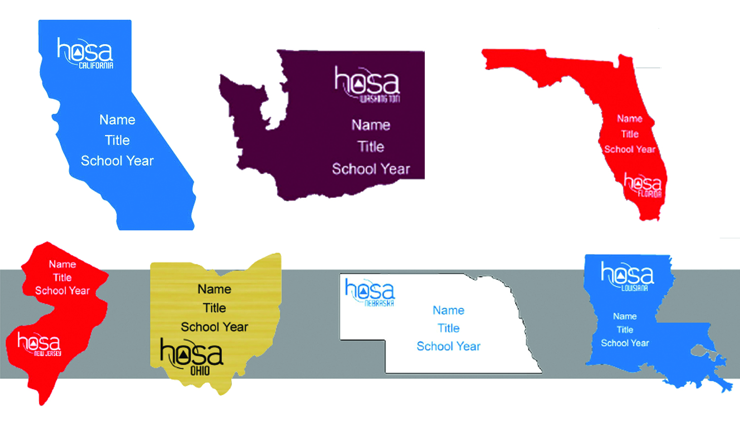 State Shape Namebadges